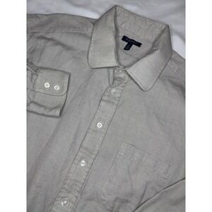 Burberry London Button Up Dress Shirt Men's 17/35 Gray Long Sleeve Made in USA